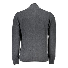 Grigio Poliammide Men Cardigan