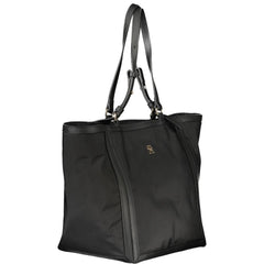 Black Polyester Women Handbag