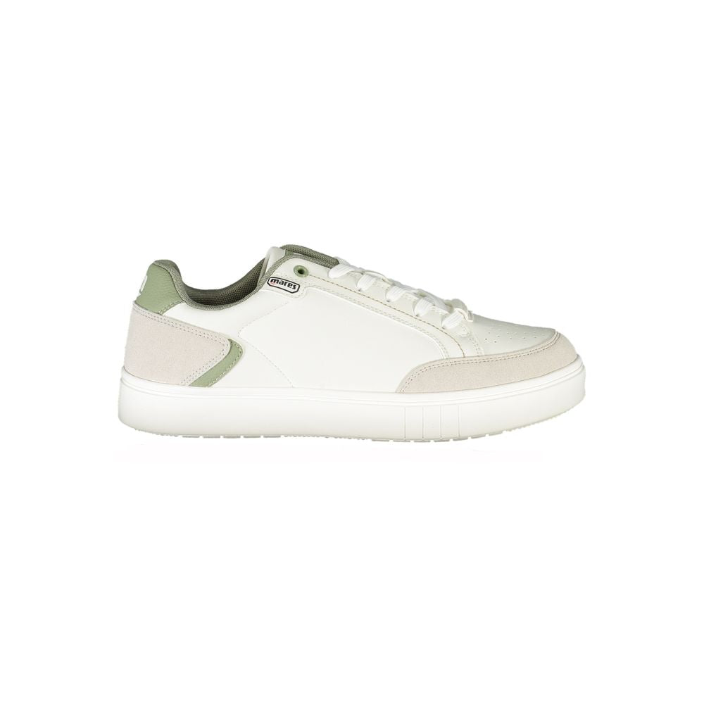 White Polyurethane Men Sneaker