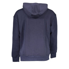 Blue Cotton Men's Sweatshirt Hoodie