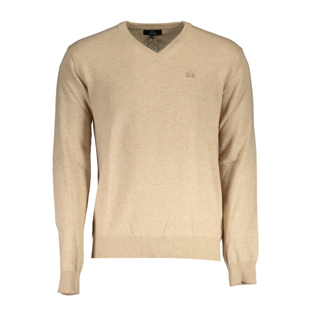 Beige Lyocell Men's Sweater