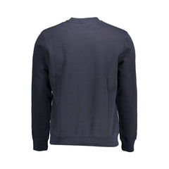 Blue Cotton Men Sweater