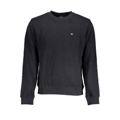 Black Cotton Men Sweater