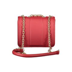 حقيبة يد نسائية من البولي يوريثين باللون الأحمر