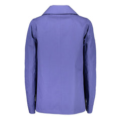 Blue Cotton Women Coat Jacket