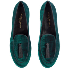 Green Velvet Loafer