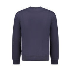 Blue Cotton Men Sweater