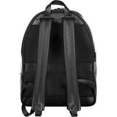 Nero Polyurethane Men Backpack