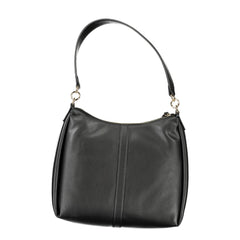 Black Polyester Women Shoulder Bag