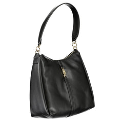 Black Polyester Women Shoulder Bag