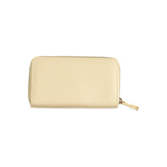 Beige Polyurethane Women Wallet