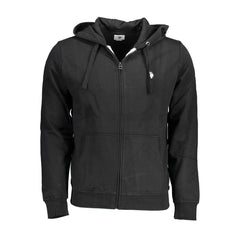 Black Cotton Men's Hoodie