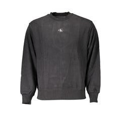 Black Cotton Men Sweatshirt