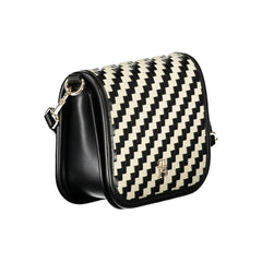 Black Polyurethane Women Handbag