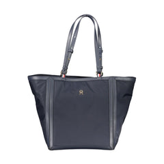 Blue Polyester Women Handbag