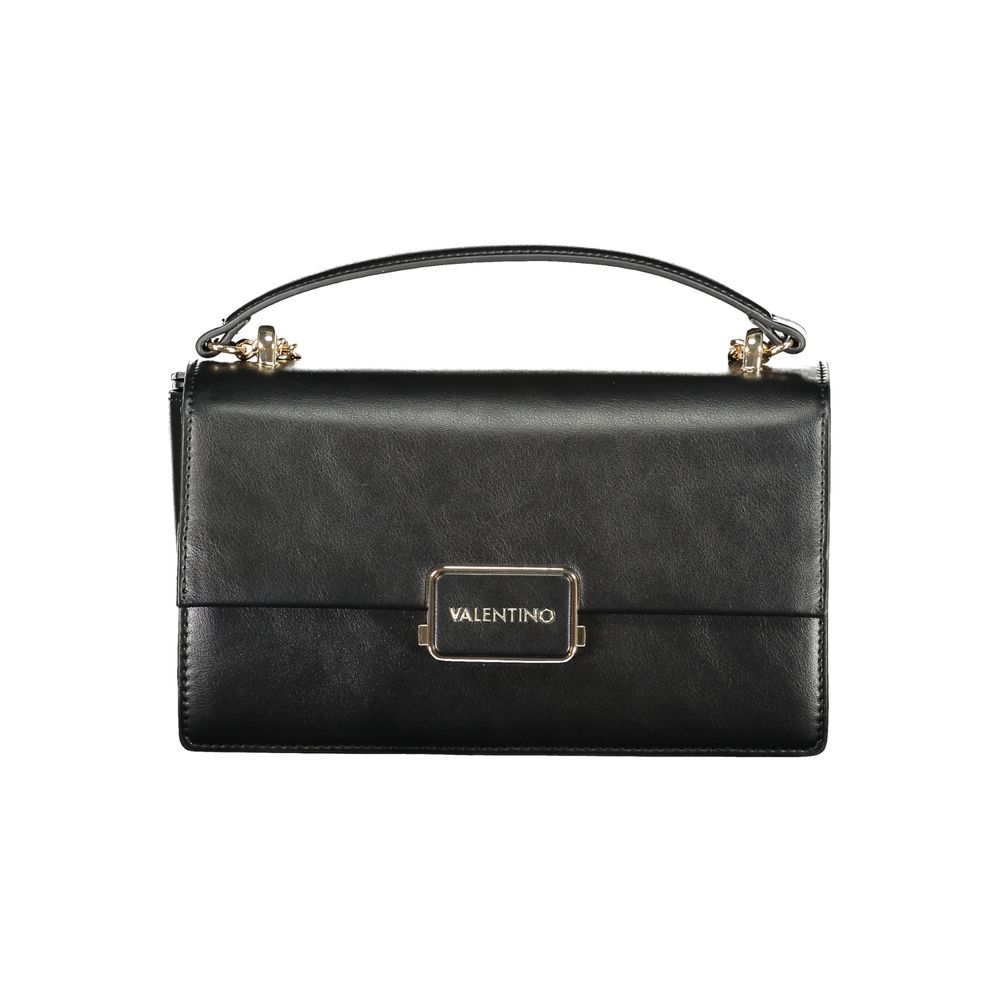 Black Polyurethane Women Shoulder Bag
