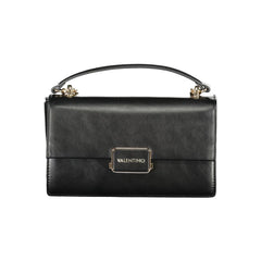 Black Polyurethane Women Shoulder Bag