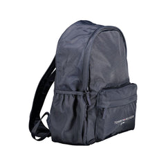 Blue Polyester Men Backpack