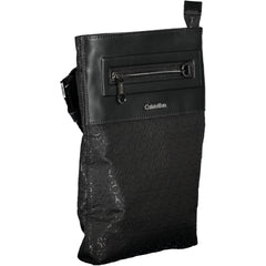 Black Polyester Men's Shoulder Bag