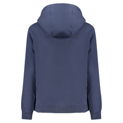 Blue Cotton Women's Hooded Sweatshirt