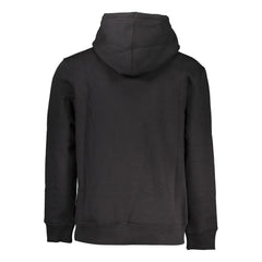 Black Cotton Men's Sweater Hoodie