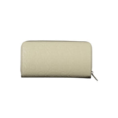 Beige Polyurethane Women Wallet
