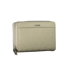 Beige Polyurethane Women Wallet