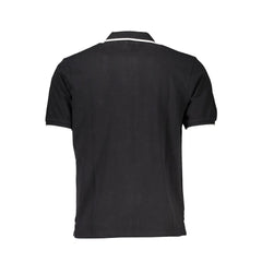 Black Cotton Men Polo Shirt