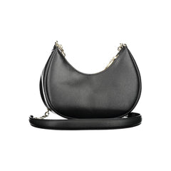 Black Polyester Women Shoulder Bag
