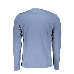 Blue Cotton Men T-Shirt