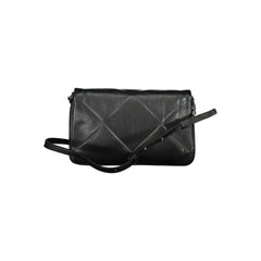 Black Polyester Women Shoulder Bag
