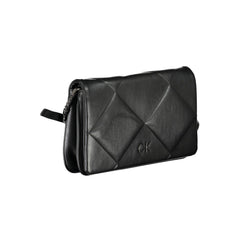 Black Polyester Women Shoulder Bag