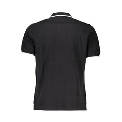 Black Cotton Men Polo Shirt
