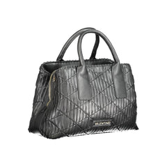 Black Polyurethane Women Handbag