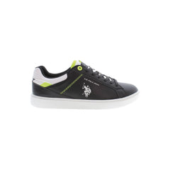 Black Polyester Men's Sneaker