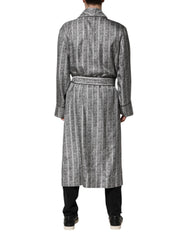 Multicolor Floral Robe Coat Wrap Jacket