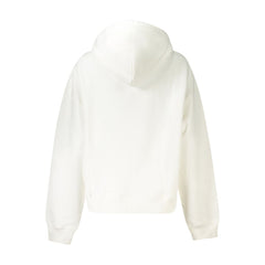 White Cotton Women Sweatshirt