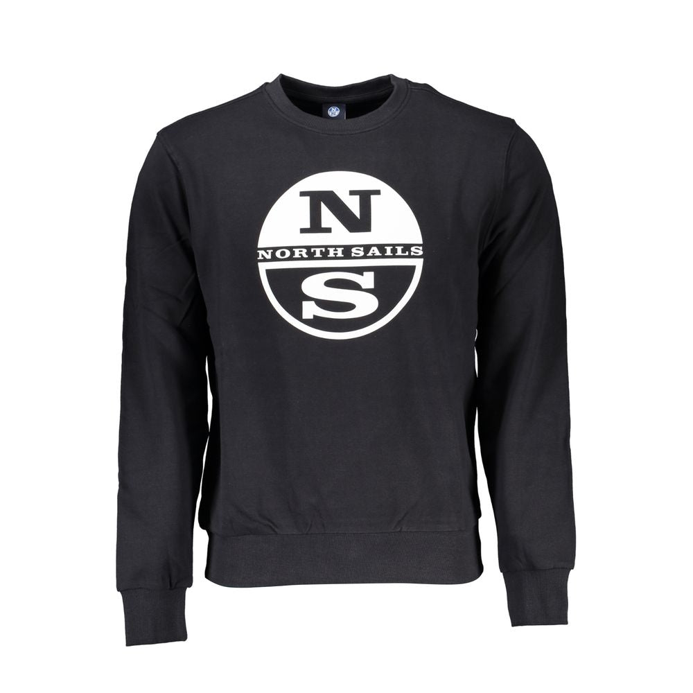 Black Cotton Men's Sweatshirt