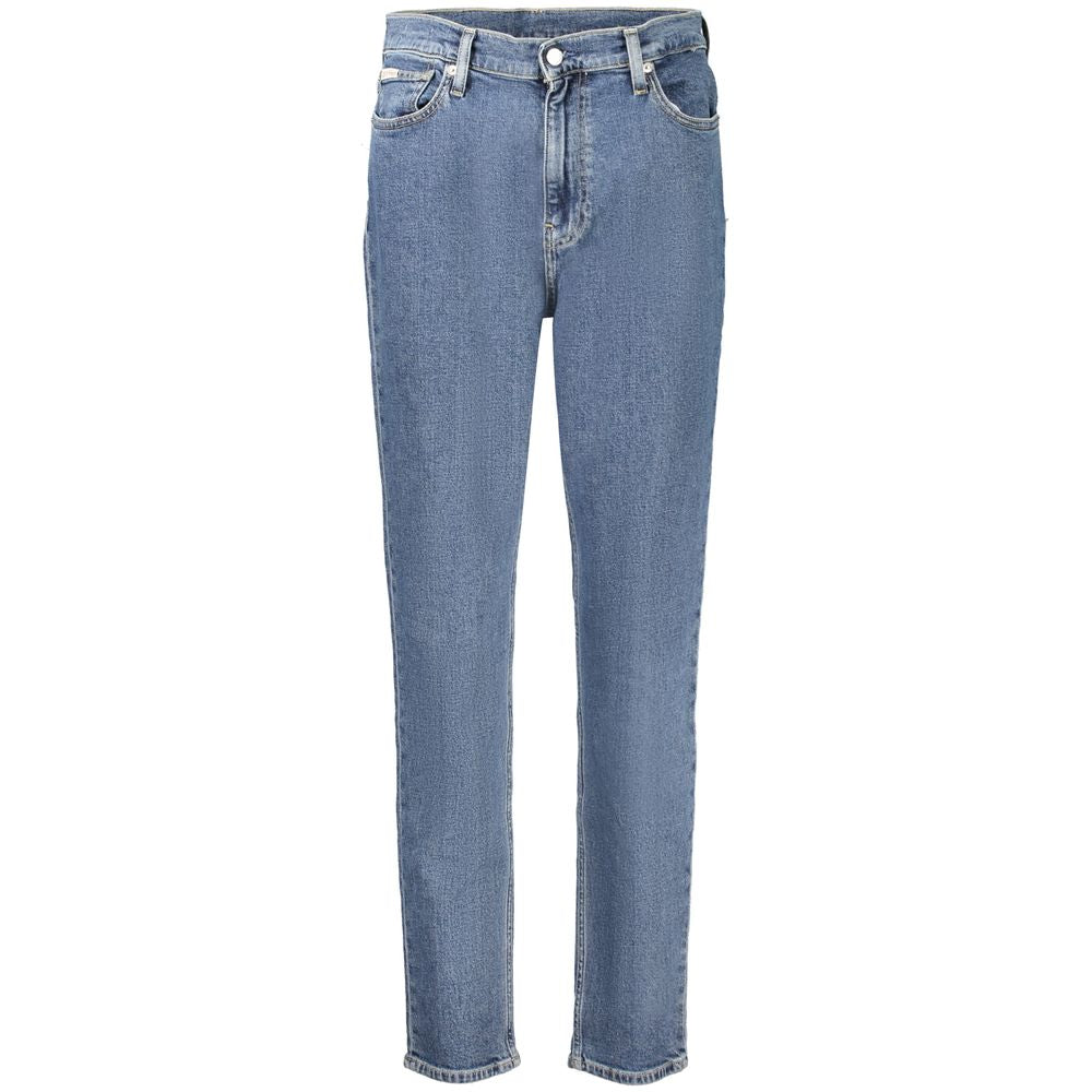 Blue Cotton Women's Mom Jean
