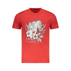 Red Cotton Men T-Shirt