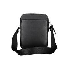 Black Polyurethane Men Shoulder Bag