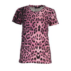 Pink Cotton Women T-Shirt