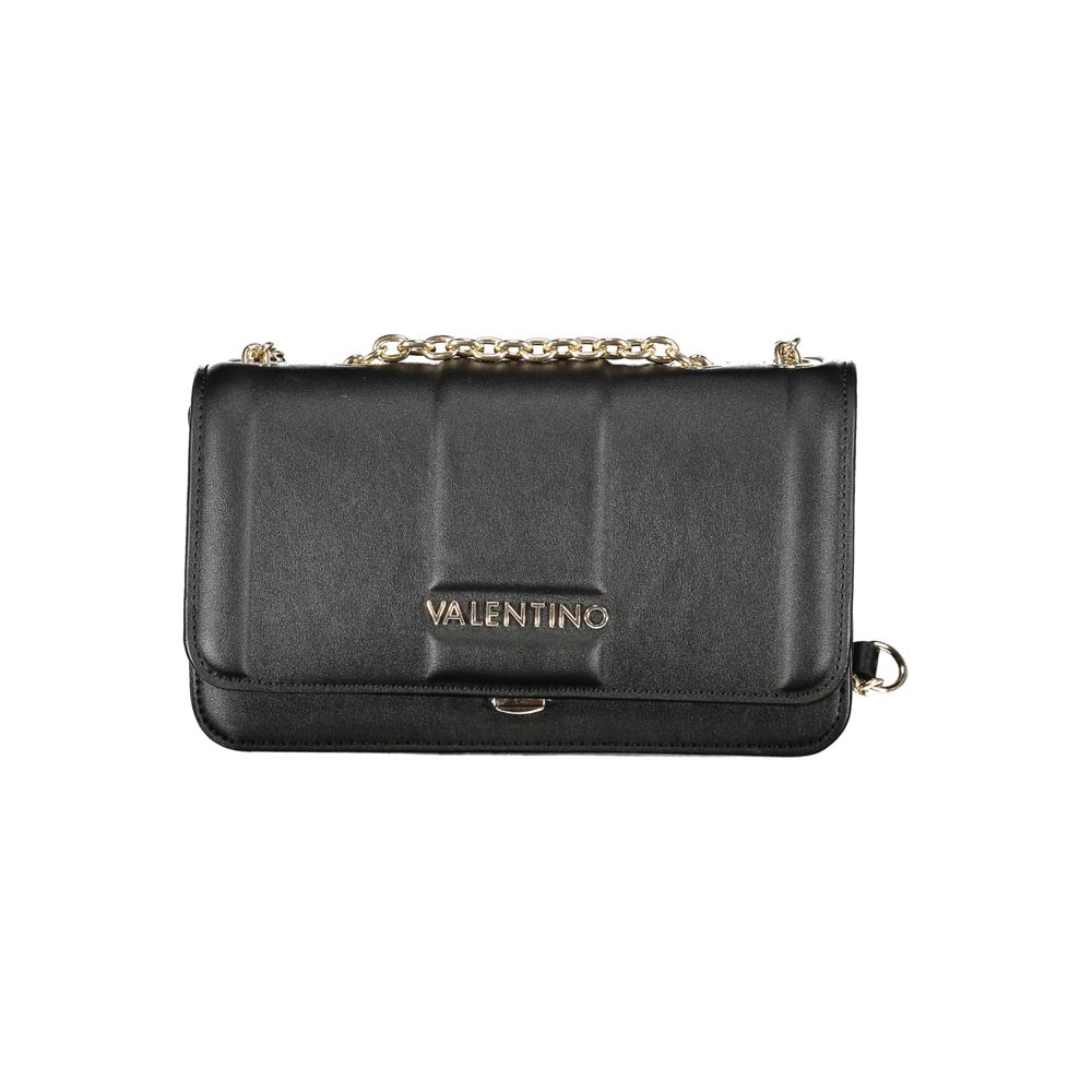 Black Polyurethane Women Shoulder Bag