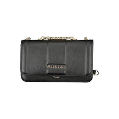 Black Polyurethane Women Shoulder Bag
