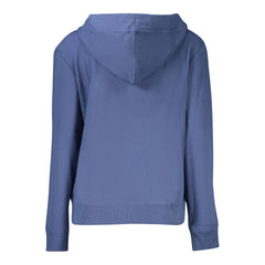 Blue Cotton Women Sweatshirt