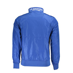 Blu Polyester Men's Jacket