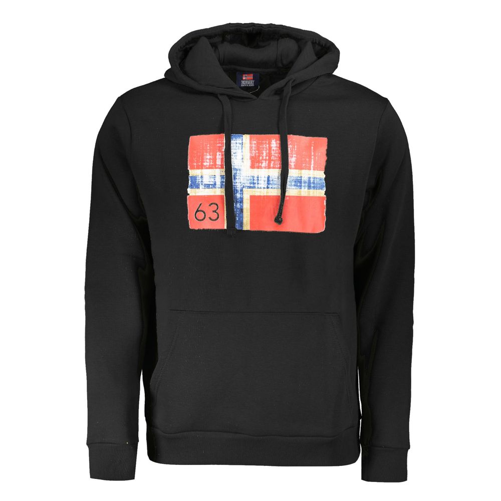 Black Cotton Men's Hoodie