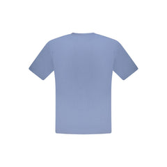 Blue Cotton Men T-Shirt