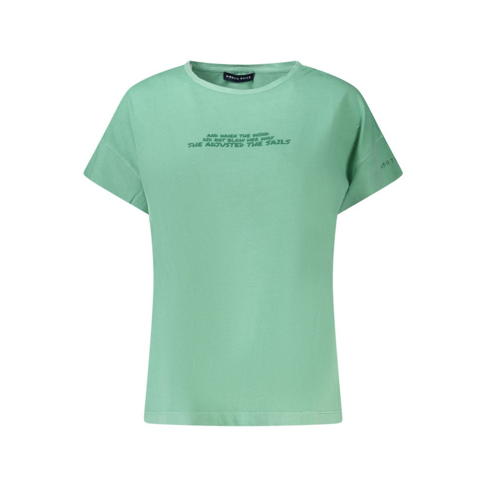 Green Cotton Women's T-Shirt