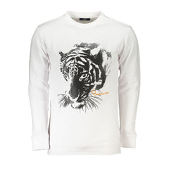 White Cotton Men Sweatshirt